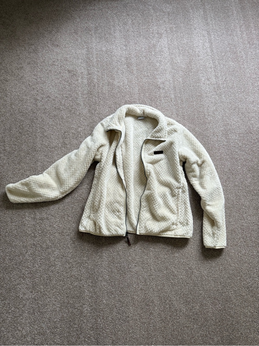Women's Columbia Cream Sherpa Zip-Up Jacket